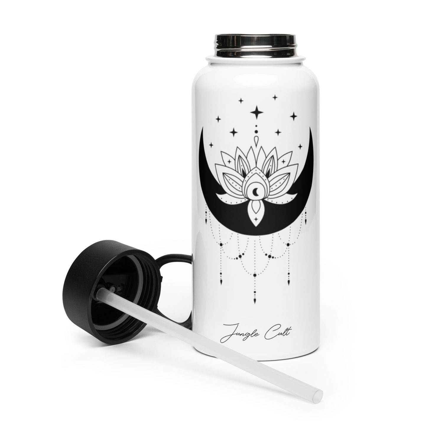 Moon Catcher Stainless Steel Water Bottle w/ Straw 32 oz
