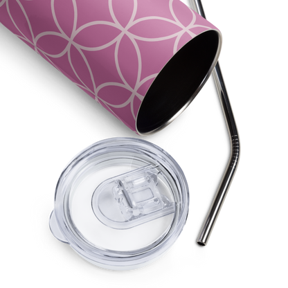 Purple Pattern Stainless Steel Tumbler 20 oz