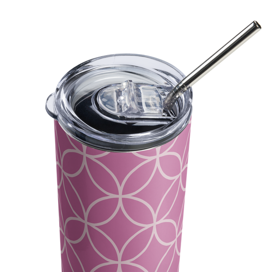 Purple Pattern Stainless Steel Tumbler 20 oz